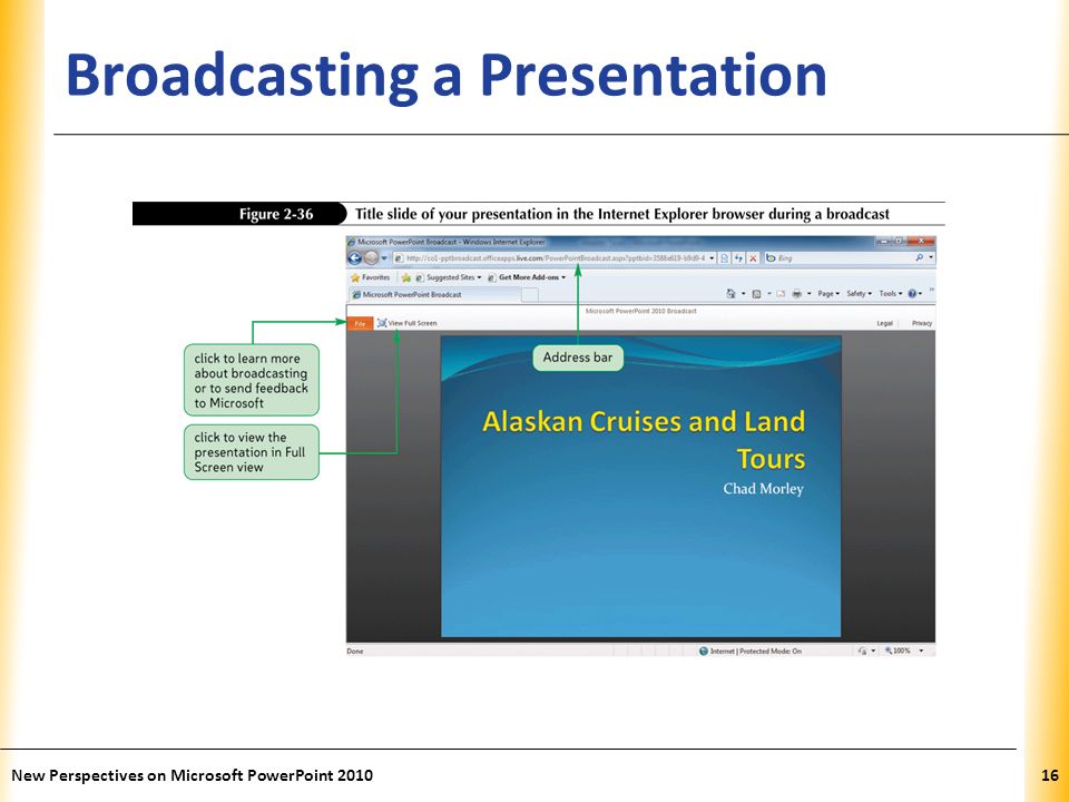 XP Broadcasting a Presentation New Perspectives on Microsoft PowerPoint