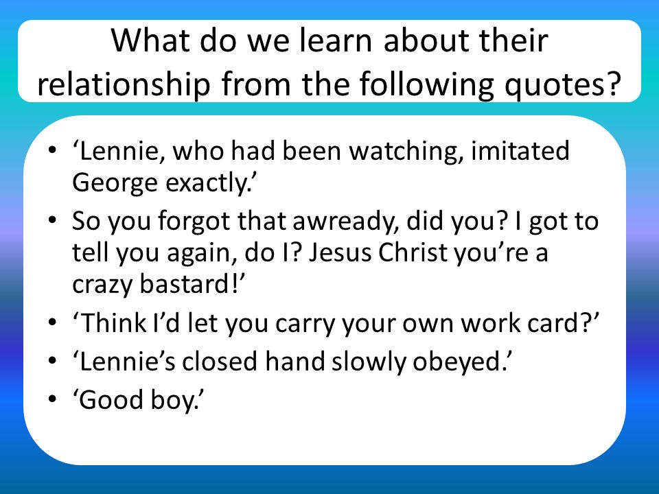 Of Mice And Men Friendship Essay