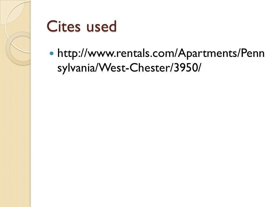 Cites used   sylvania/West-Chester/3950/
