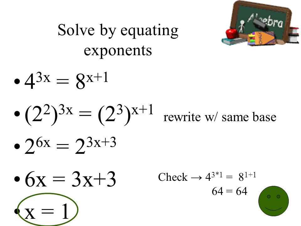 Solve Exponential Equation Talkchannels 8 6 Solving Exponential And Logarithmic Equations P 501 How Do