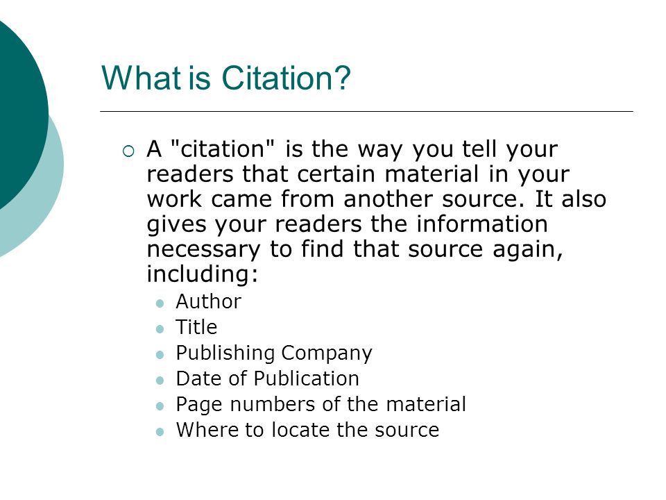What is Citation.