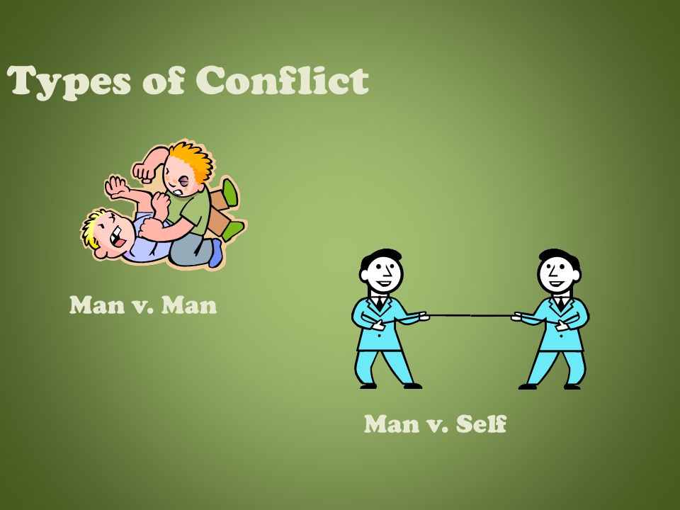 Internal Conflict Any struggle or problem that is going on within the character. Man v. Self