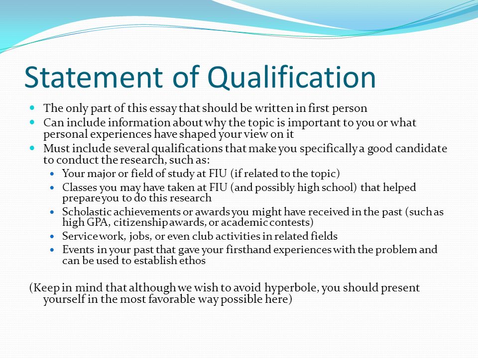 Personal Experiences Essay