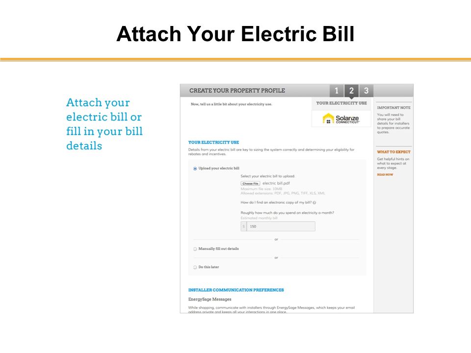 Attach Your Electric Bill