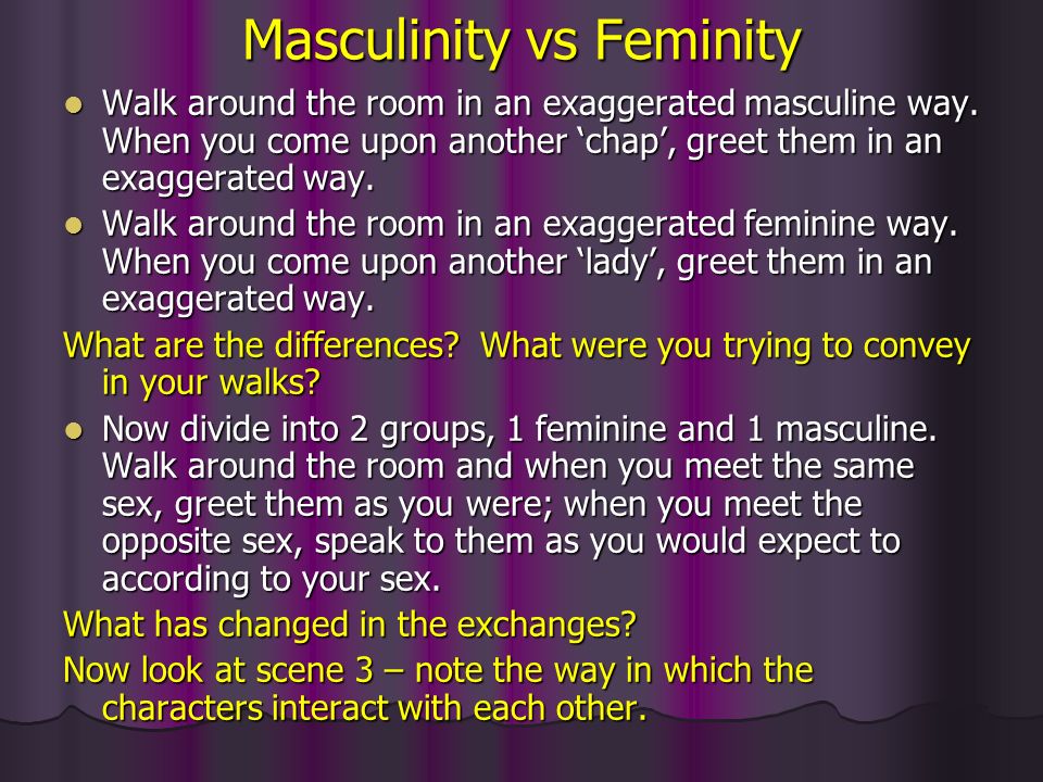 masculinity and femininity masculinity and femininity