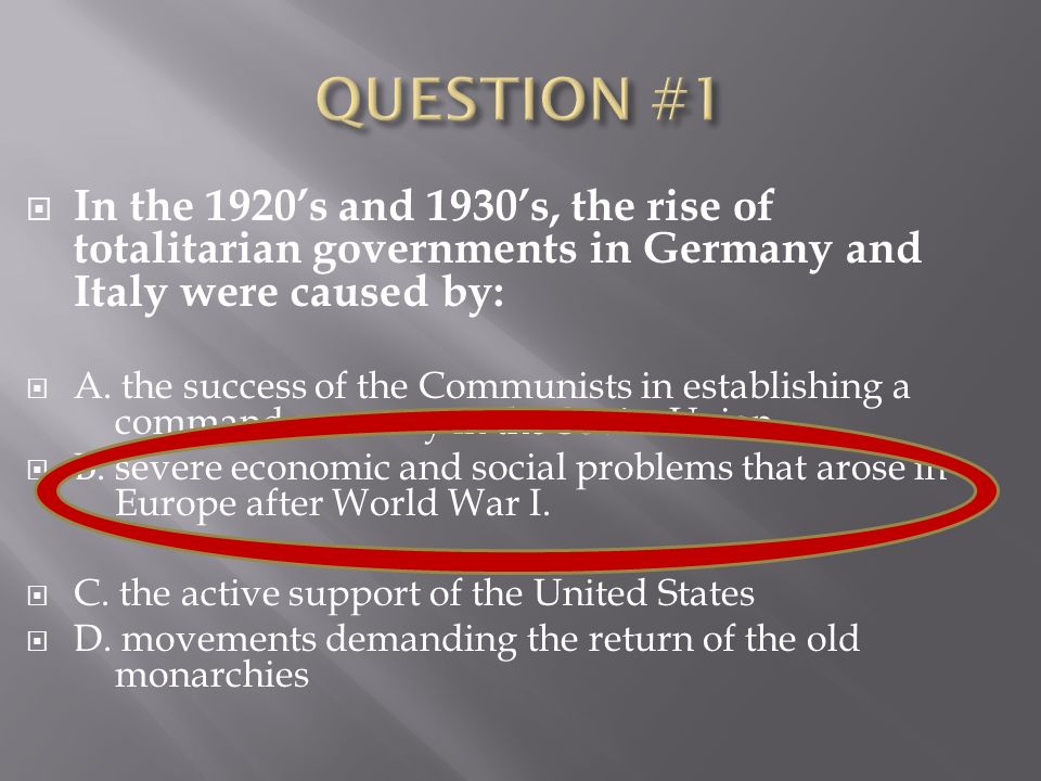totalitarian governments Rise of totalitarianism standard 1073 analyze the rise, aggression, and human costs of totalitarian regimes (fascist and communist) in germany, italy. totalitarian governments Rise of totalitarianism standard 1073 analyze the rise, aggression, and human costs of totalitarian regimes (fascist and communist) in germany, italy.