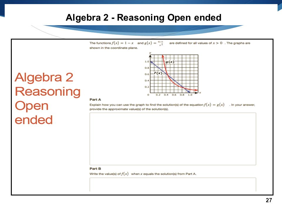 27 Algebra 2 - Reasoning Open ended