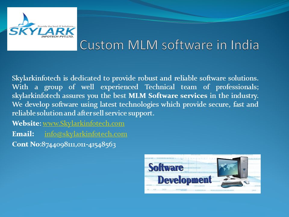 Skylarkinfotech is dedicated to provide robust and reliable software solutions.