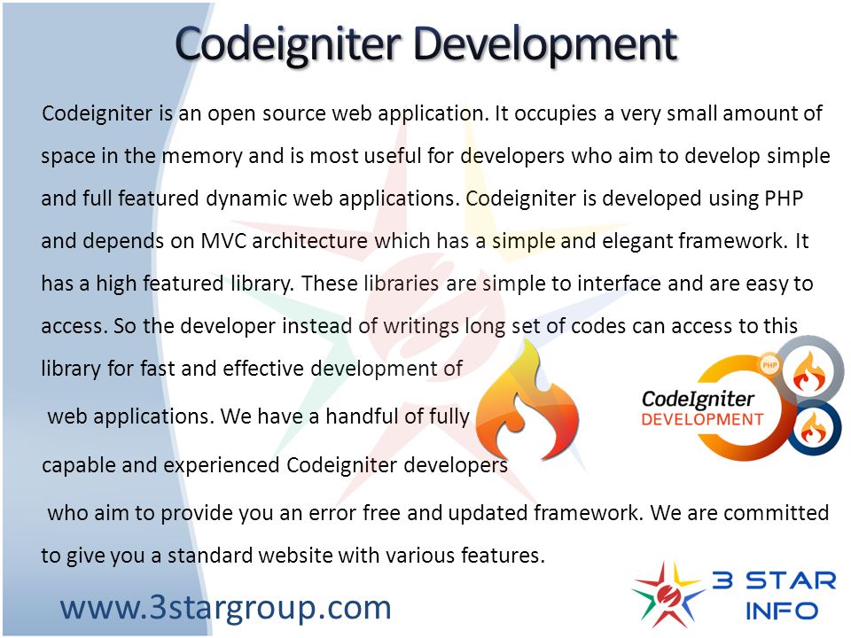 Codeigniter is an open source web application.