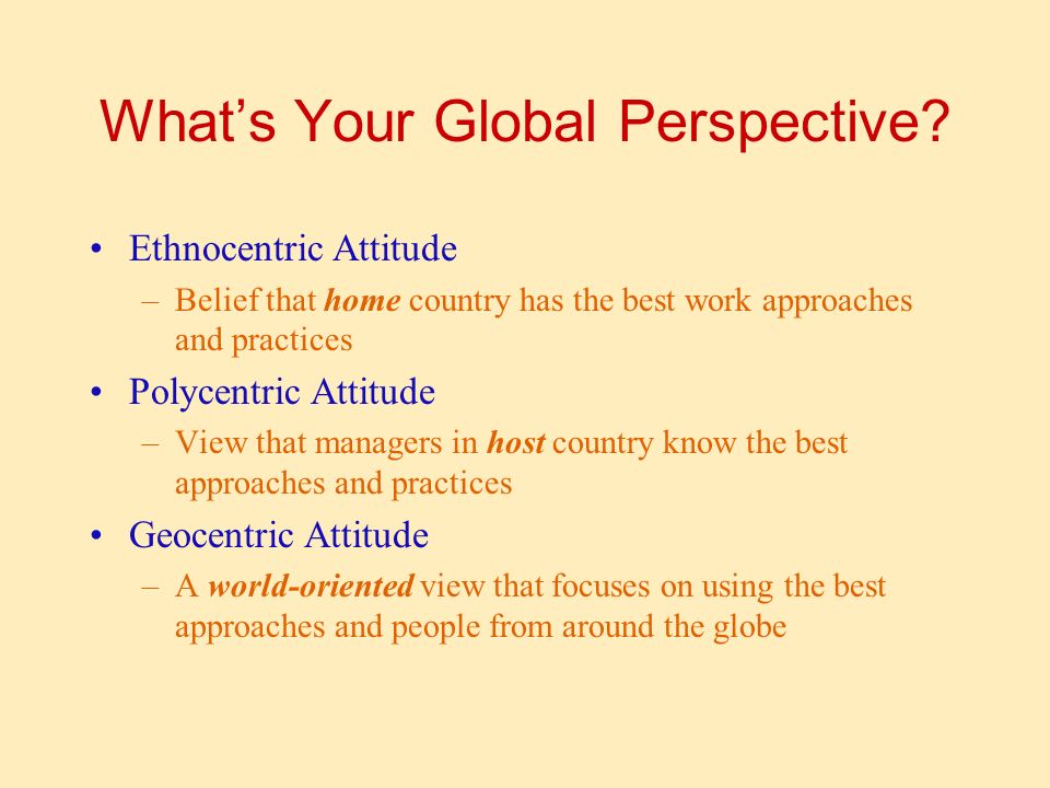 What’s Your Global Perspective.