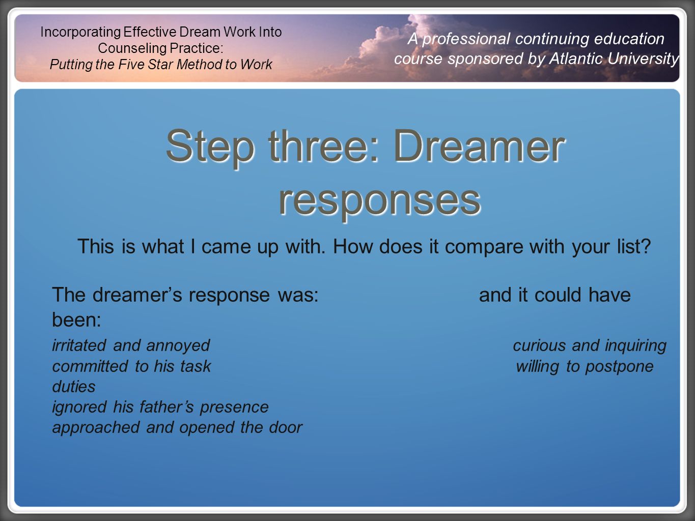 star response method