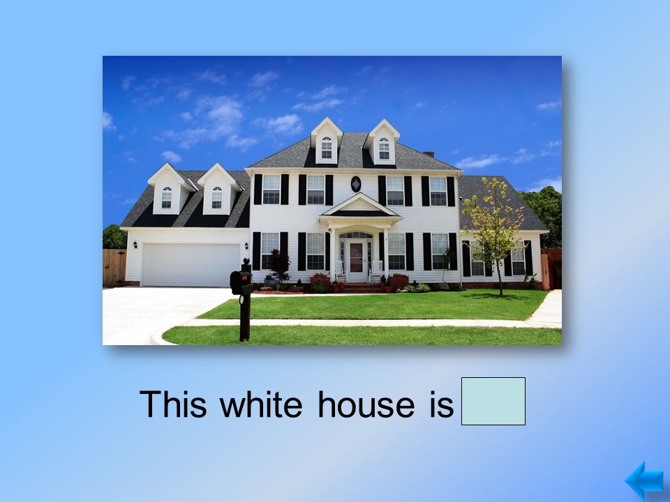 This white house is big.