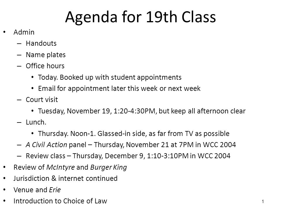 1 Agenda For 19th Class Admin – Handouts – Name Plates – Office - 960x720 - jpeg Today Office Hours