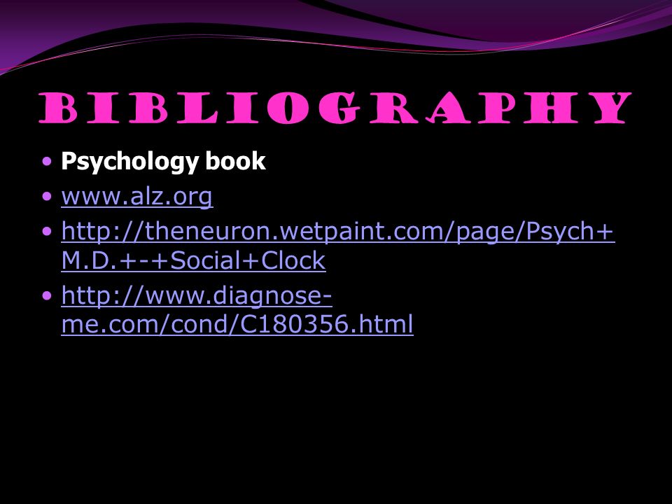 BIBLIOGRAPHY Psychology book     M.D.+-+Social+Clock   M.D.+-+Social+Clock   me.com/cond/C html   me.com/cond/C html