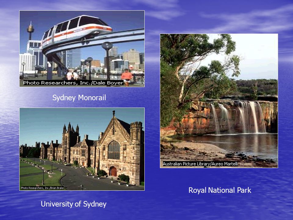 Sydney Monorail Royal National Park University of Sydney