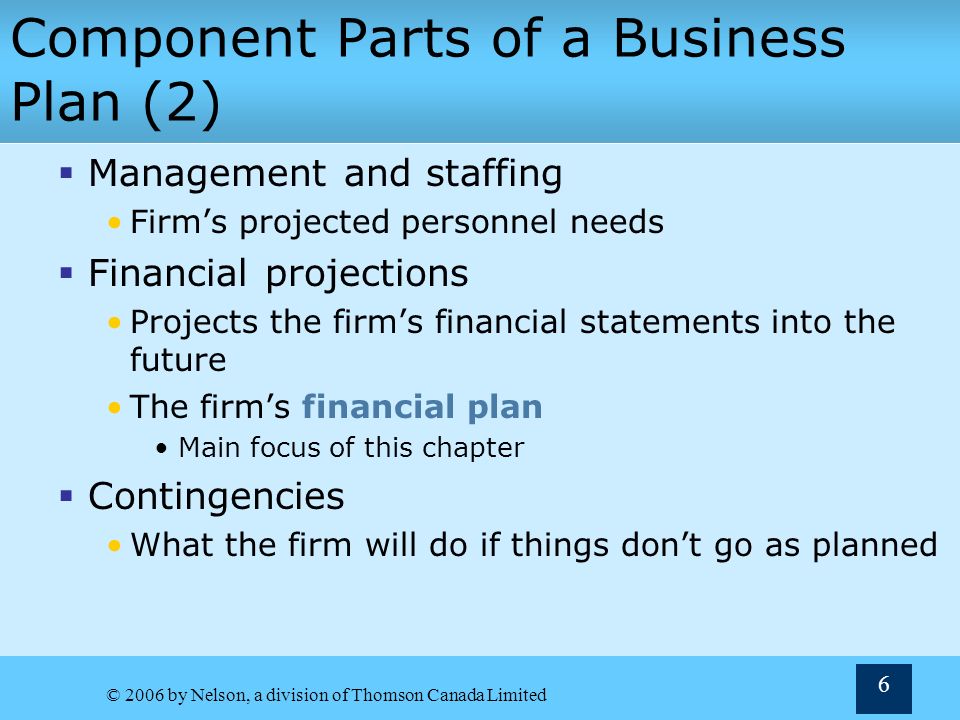 Parts Business Plan