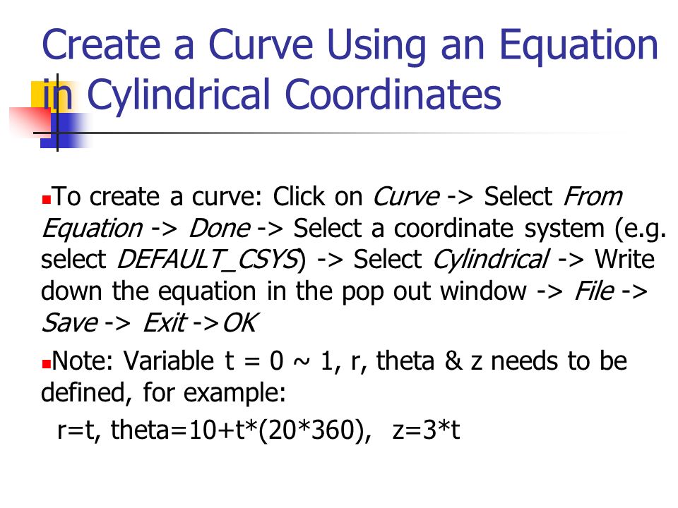 Group Combine Several Objects As A Create Multi Create A Curve Using An Equation In Cylindrical Coordinates To Click On