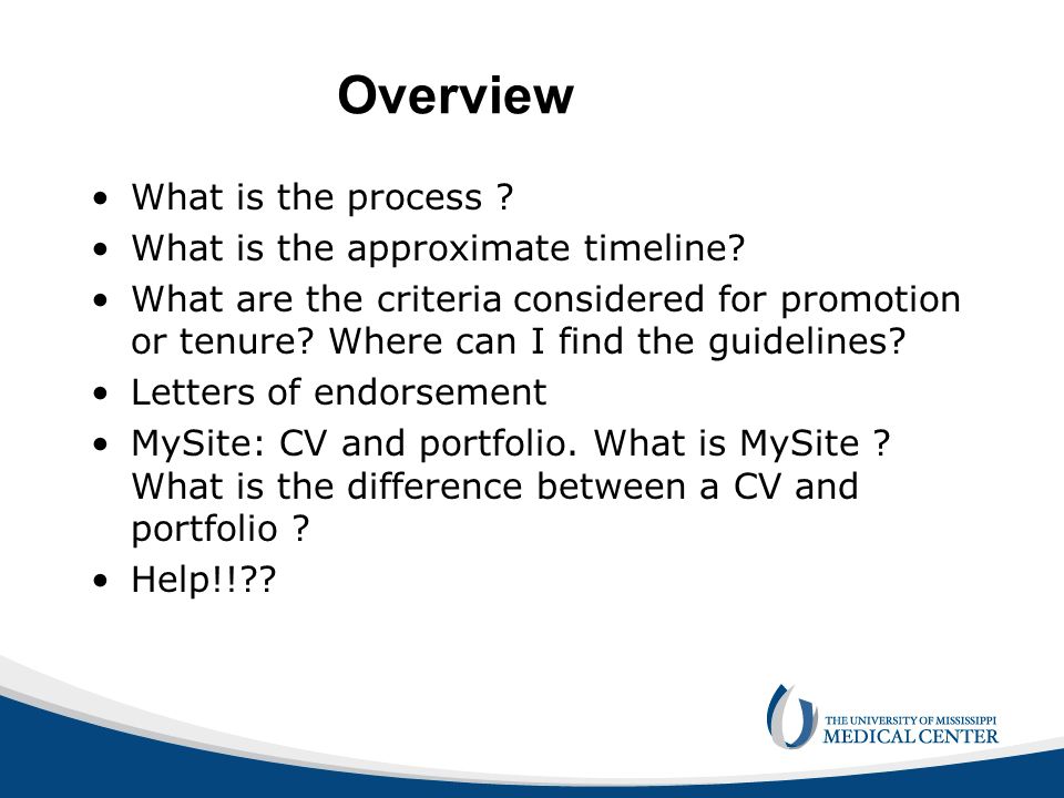 Overview What is the process . What is the approximate timeline.