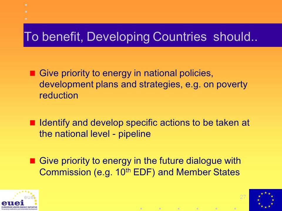 euei27 To benefit, Developing Countries should..