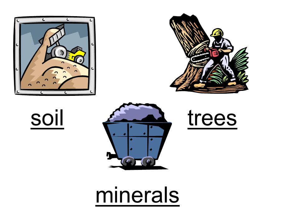 Resources: 1. Natural Resources: come from the earth: water