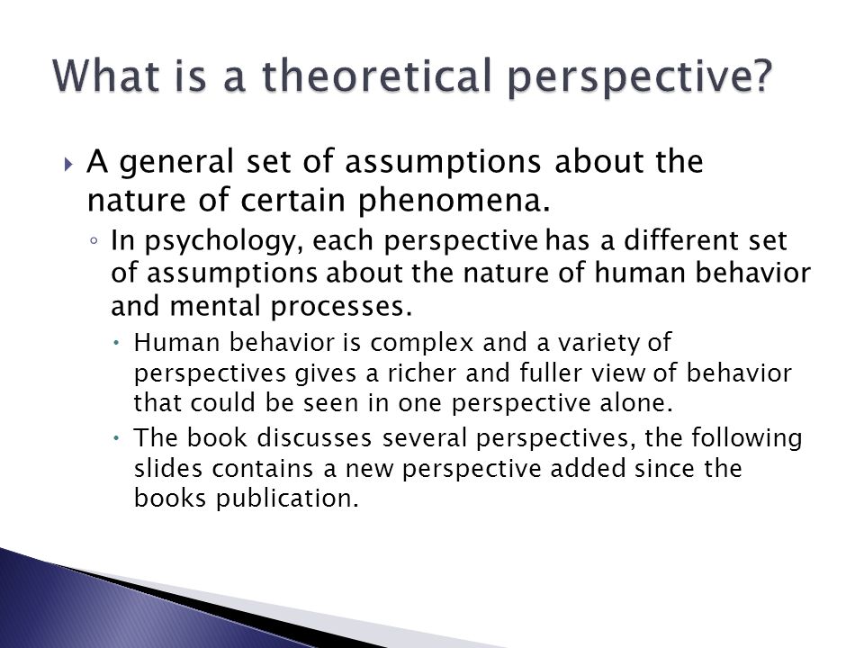  A general set of assumptions about the nature of certain phenomena.