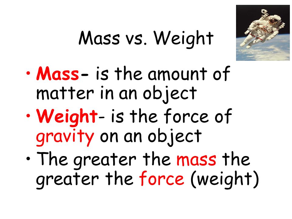 Mass vs.