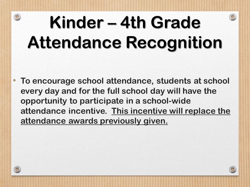 attendance awards