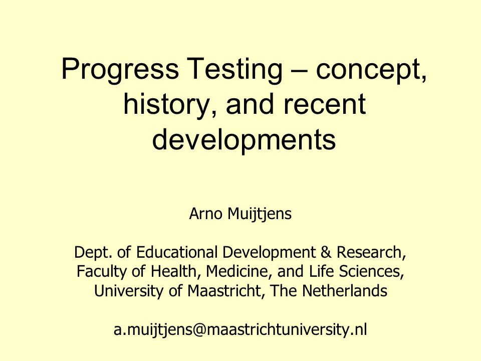 progress testing