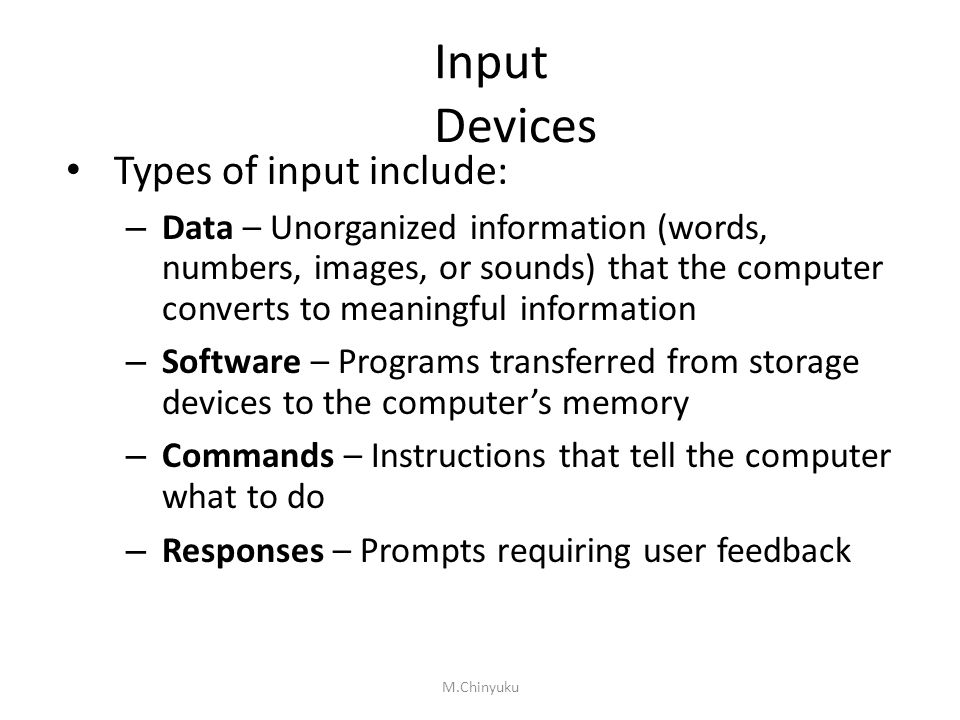 Introduction To Computer Organization And Architecture Ppt 12 Input Devices Types