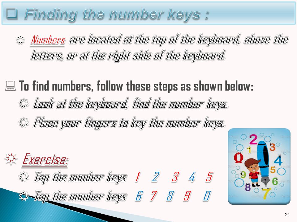 23  To find letters, follow these steps as shown below: