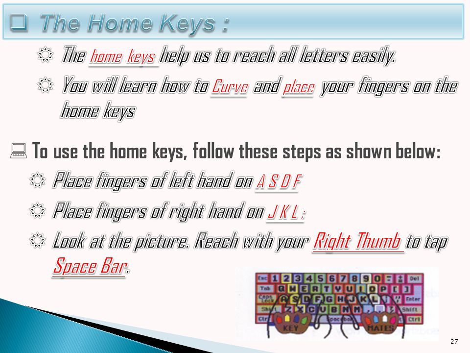  To set in a proper position while using the computer, follow these steps as shown below: 26