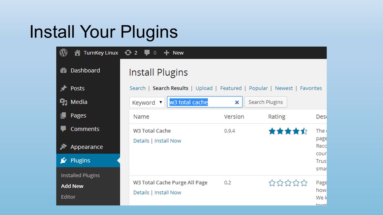 Install Your Plugins