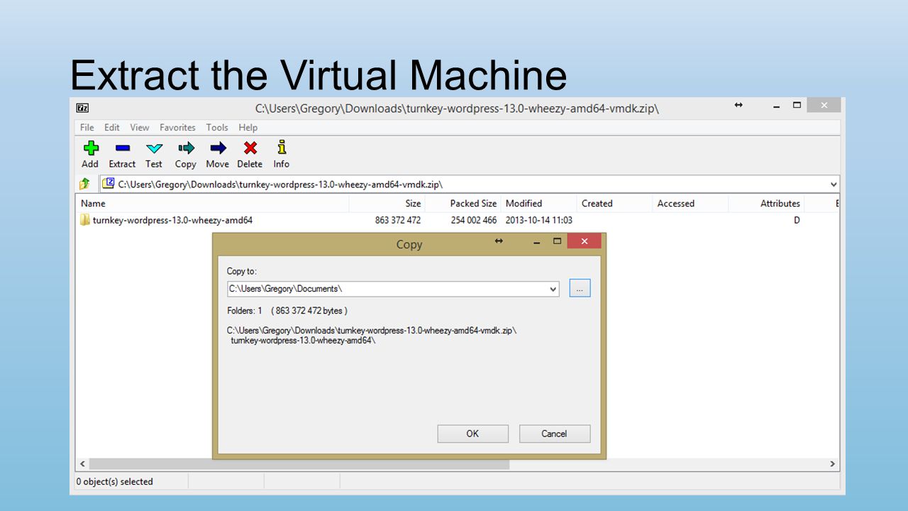 Extract the Virtual Machine