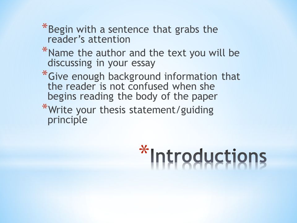 How To Start A Thesis Statement For A Research Paper
