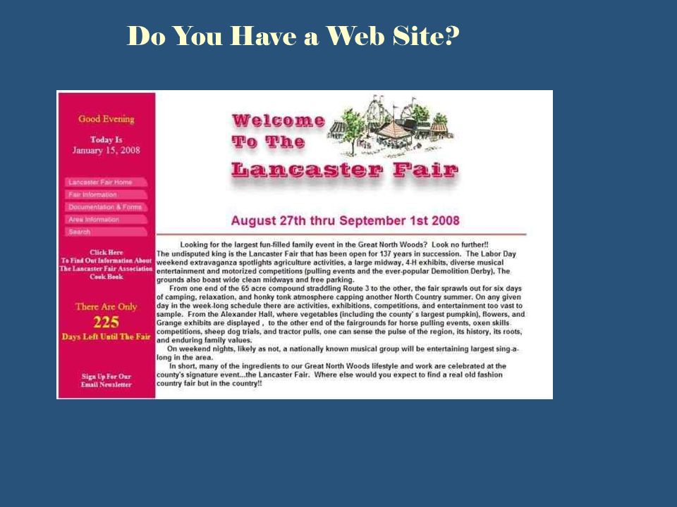 Do You Have a Web Site