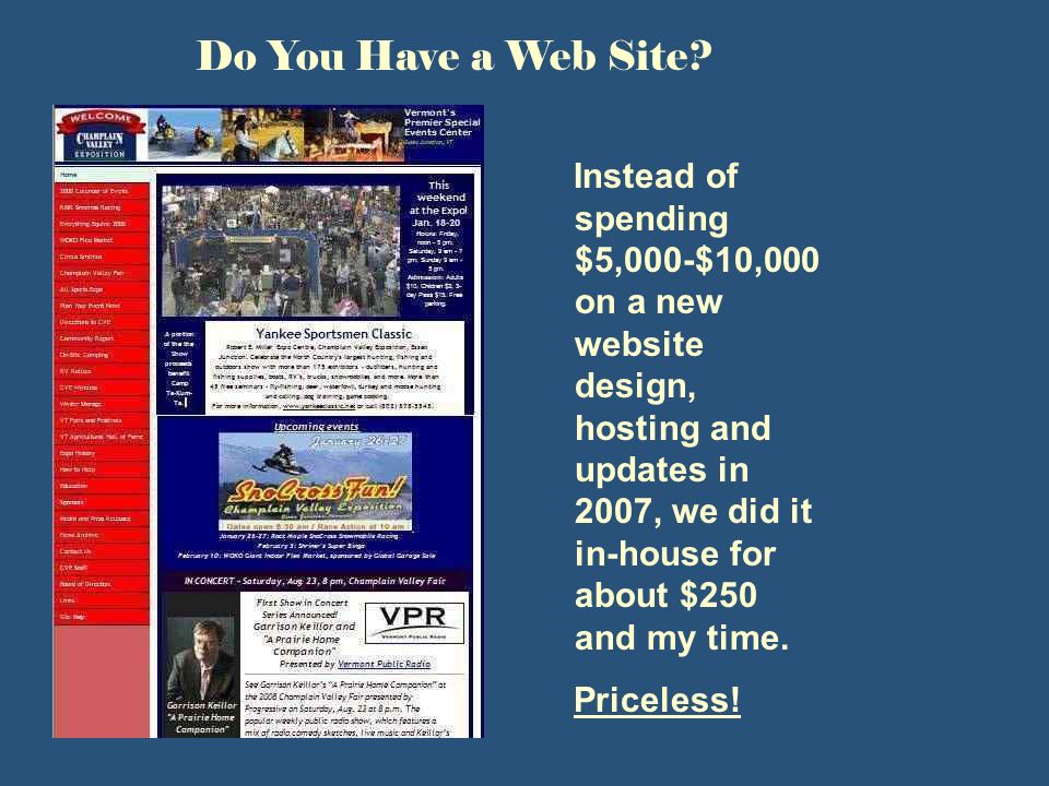Do You Have a Web Site.