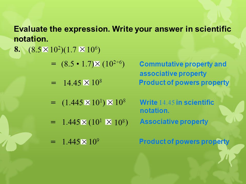 Evaluate the expression. Write your answer in scientific notation.