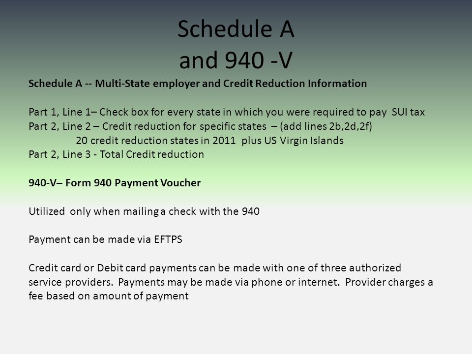 pt 3 7 ps 7 federal unemployment tax who pays futa exempt the person who is not an authorized signer of form 940 is