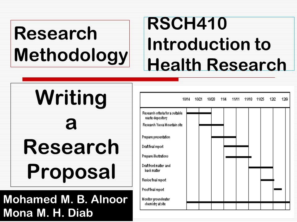 Writing A Research Proposal