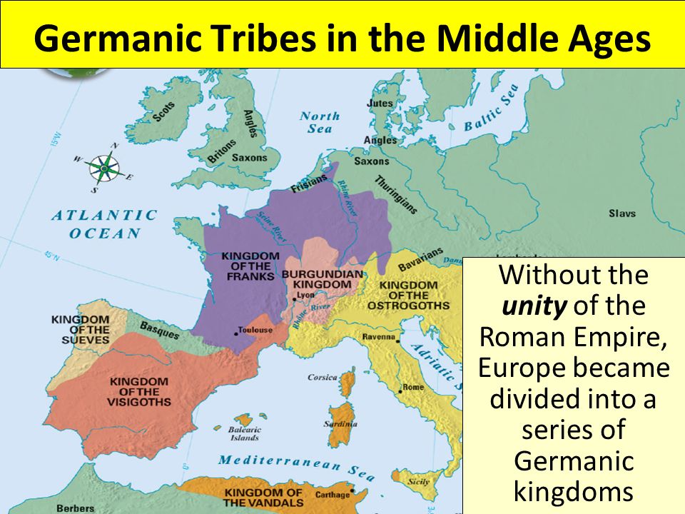 Europe lost its common language; Latin mixed with German dialects and evolved into new languages, such as Spanish, French, and Italian