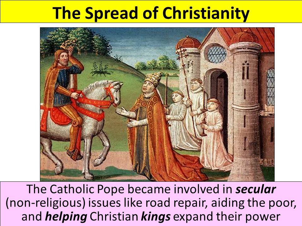 During the early Middle Ages, the Germanic kingdoms were slowly converted to Christianity The Spread of Christianity