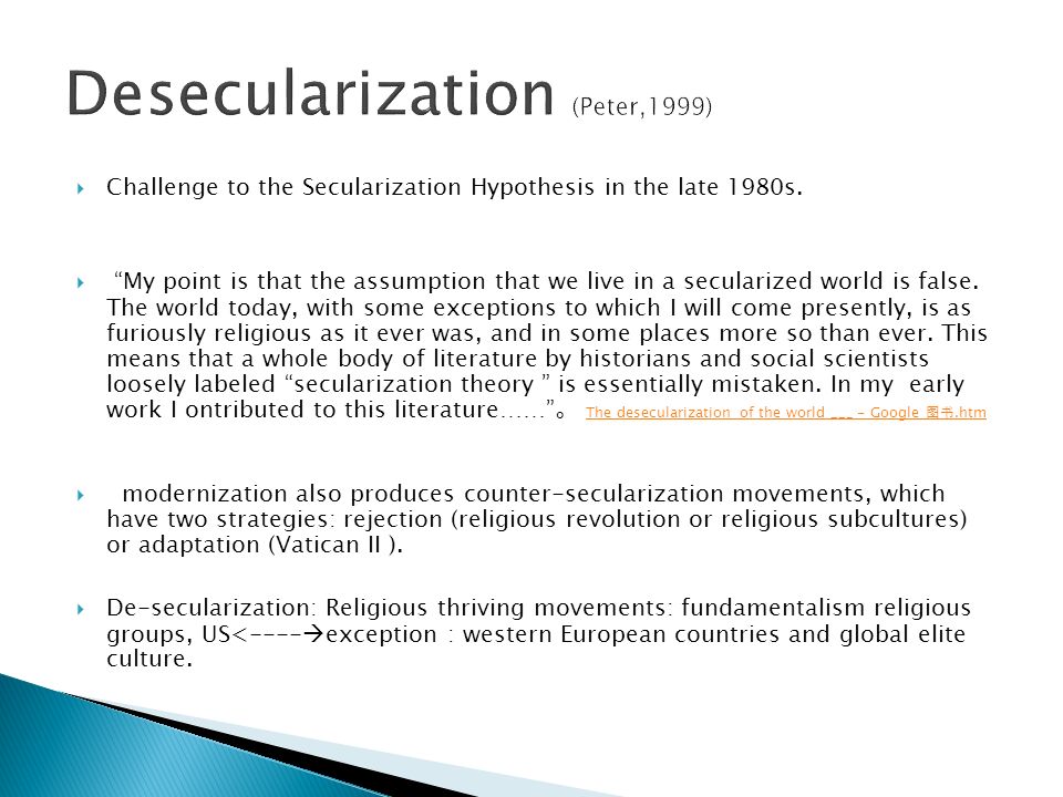 Durkheim secularization thesis