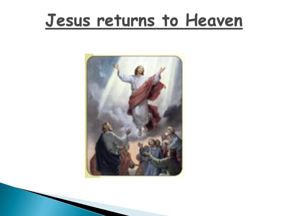Jesus returns to Heaven