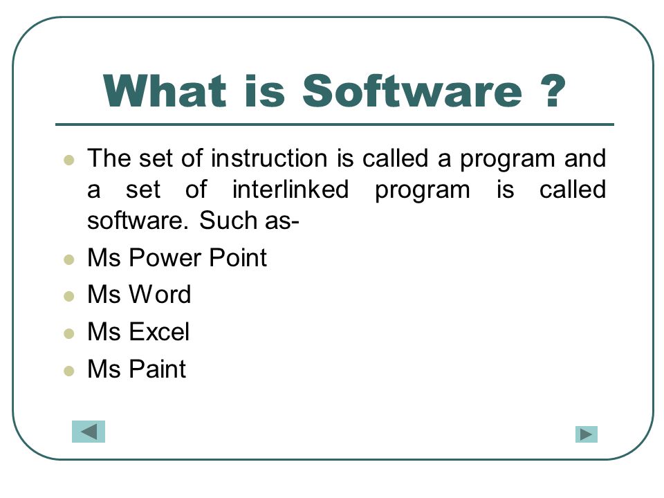 What is Software .