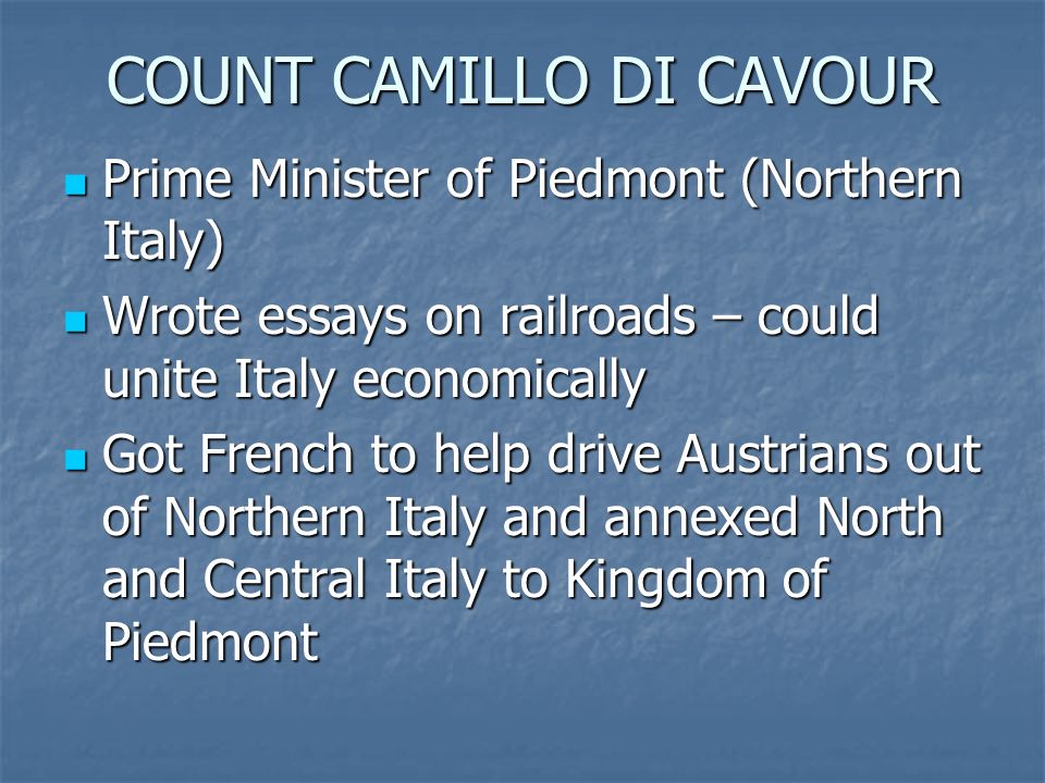 italian unification essays Get access to italian unification essays only from anti essays listed results 1 - 30 get studying today and get the grades you want only at. italian unification essays Get access to italian unification essays only from anti essays listed results 1 - 30 get studying today and get the grades you want only at.