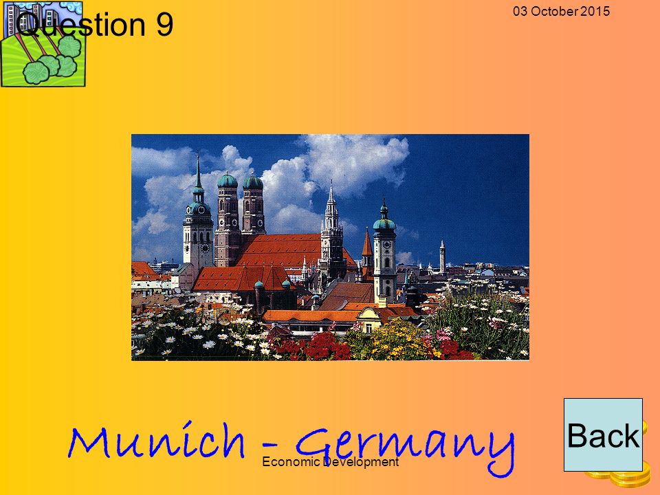 03 October 2015 Economic Development Back Question 9 Munich - Germany