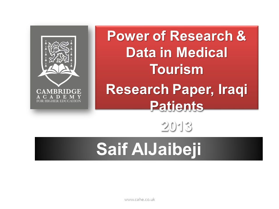 Medical tourism research papers