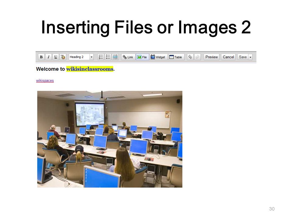 Inserting Files or Images 2 30