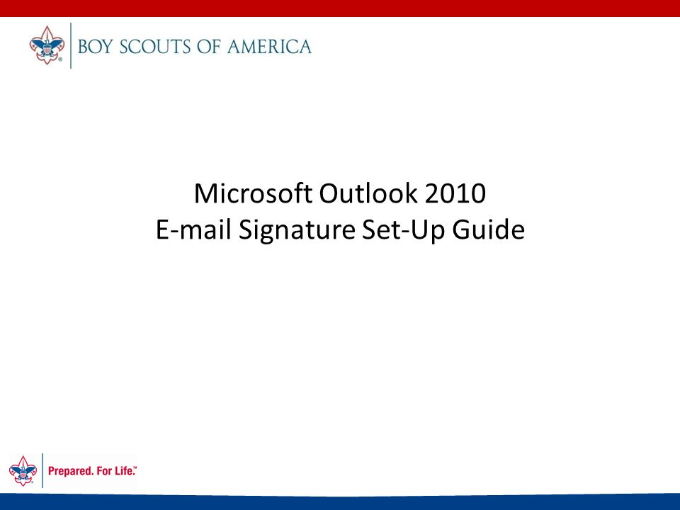 Microsoft Outlook Signature Set-Up Guide