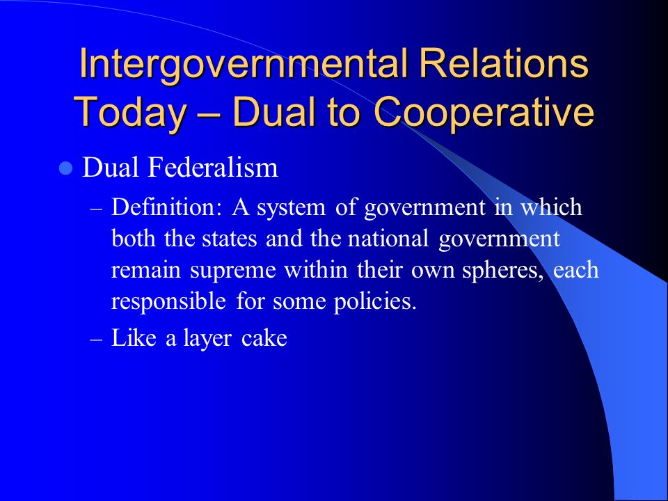 governments and intergovernmental relationship governments and intergovernmental relationship